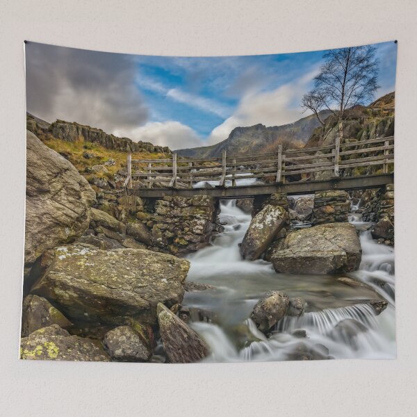 Item preview, River Footbridge Snowdonia designed and sold by AJEvans.