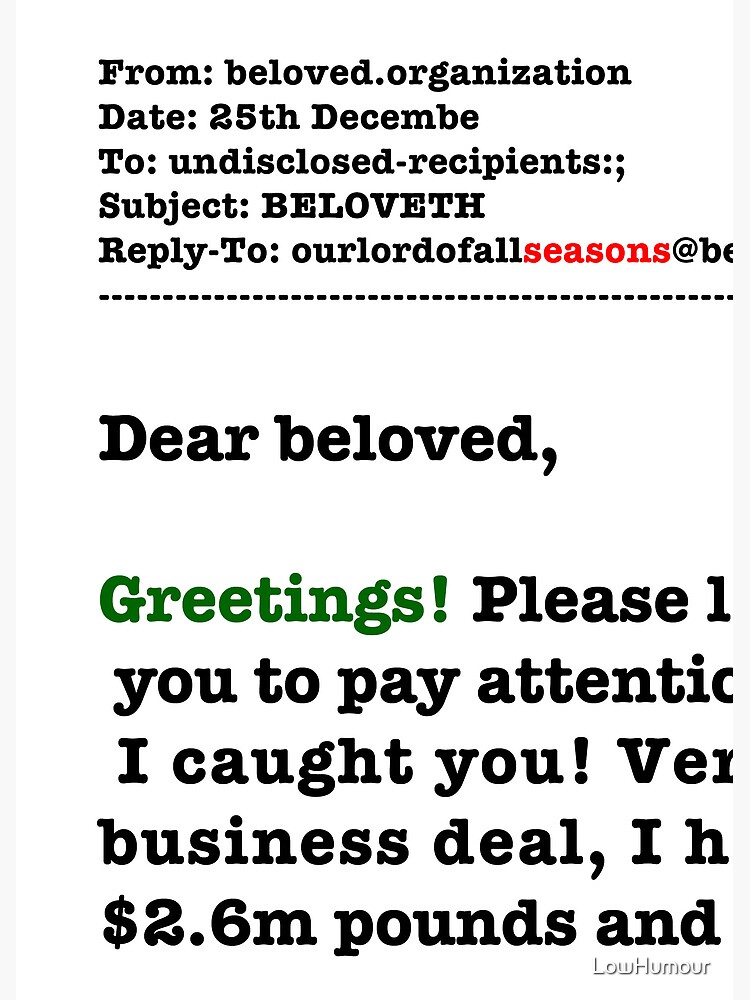 Thumbnail 2 of 2, Greeting Card, Seasons Greetings Spam Christmas Card designed and sold by LowHumour.