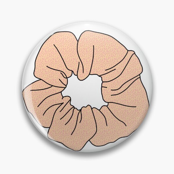 Item preview, Orange pink patterned scrunchie  designed and sold by Daniellemakes.