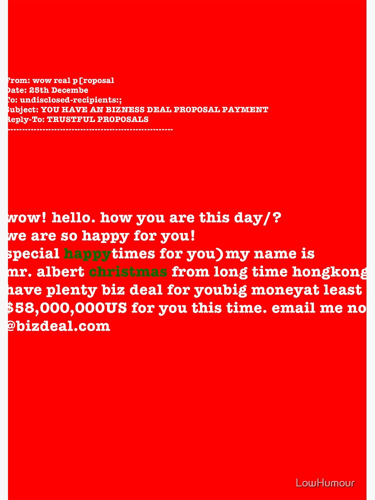 Thumbnail 2 of 2, Greeting Card, Happy Christmas Spam Christmas Card designed and sold by LowHumour.