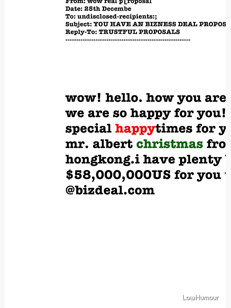 Thumbnail 2 of 2, Greeting Card, Happy Christmas Spam Christmas Card designed and sold by LowHumour.