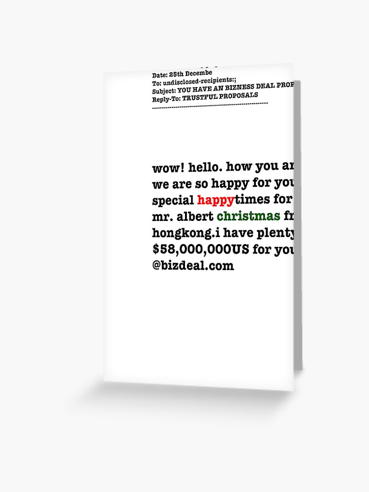 Thumbnail 1 of 2, Greeting Card, Happy Christmas Spam Christmas Card designed and sold by LowHumour.