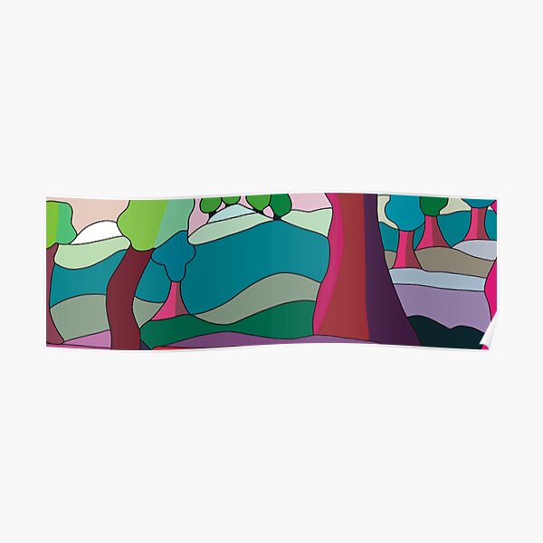 Pink Woods Poster