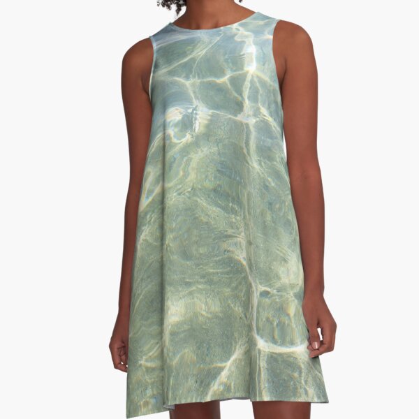 Crystal water of a Cretan beach A-Line Dress