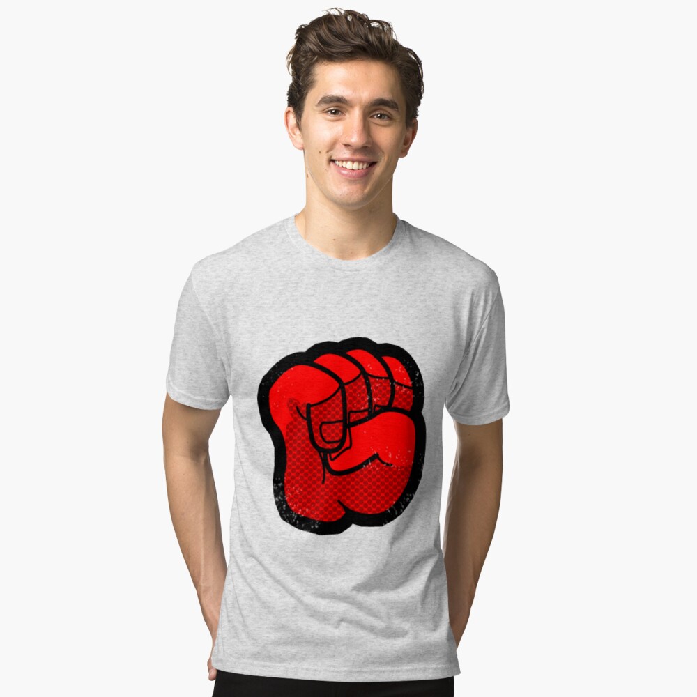 Vista previa del artículo con la obra «Camiseta de tejido mixto», diseñado y vendido por SuperRetroMan64.