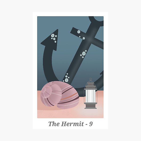 Item preview, The Hermit Underwater Tarot Card designed and sold by ciarakraken.