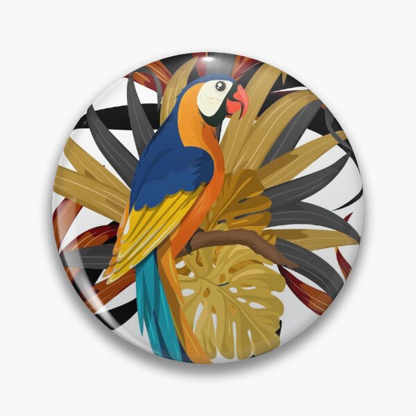 Item preview, Tropical Leaves and Macaw  designed and sold by Makanahele.
