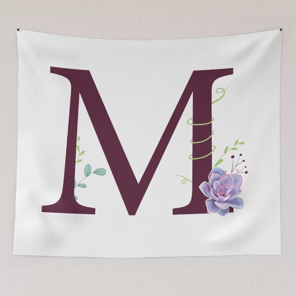 Item preview, Letter M, succulents designed and sold by TaniaBri.