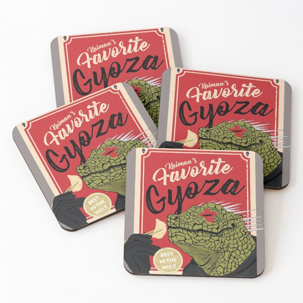 Dorohedoro anime Kaiman eating Gyoza Coasters (Set of 4)