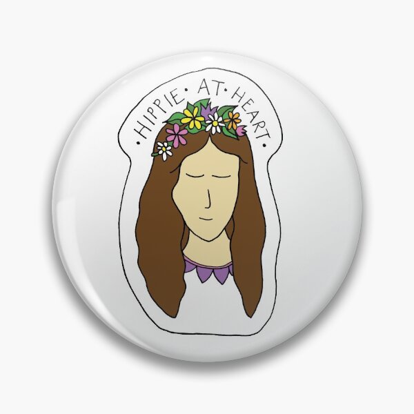 Item preview, Brown Hair Hippie at Heart Design  designed and sold by Finecitydesigns.