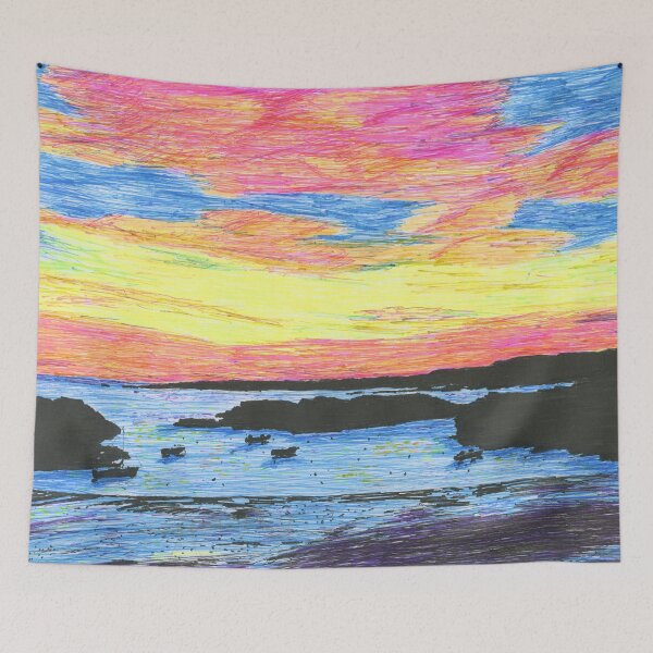 Item preview, Sunset over Porth Diana designed and sold by LymphomaLass.