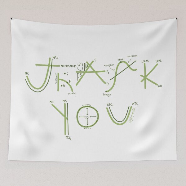 Item preview, Green Thank You themed Macroeconomics/Microeconomics on White designed and sold by JD-PANDA.