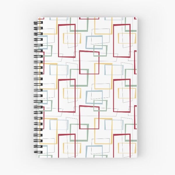 Item preview, Funky Red Blue Green Yellow Squares Mid-century Pattern  designed and sold by Orchard Berry.
