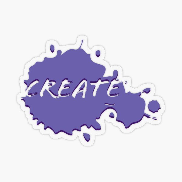 Create Paint Splatter - Purple Transparent Sticker