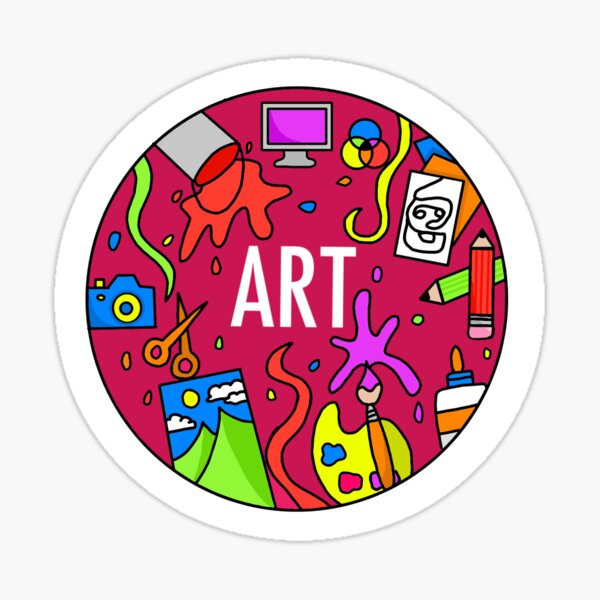 Kunst (Neonfarben) Sticker