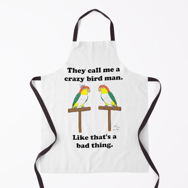 Item preview, Crazy Bird Man with White Bellied Caiques designed and sold by Laughing Parrot Studio.