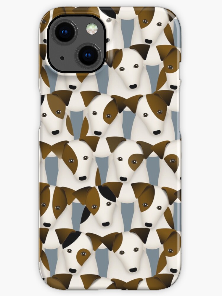 Thumbnail 1 of 4, iPhone Case, Lots of Jack Russells funny dogs pattern designed and sold by katzdzynes.