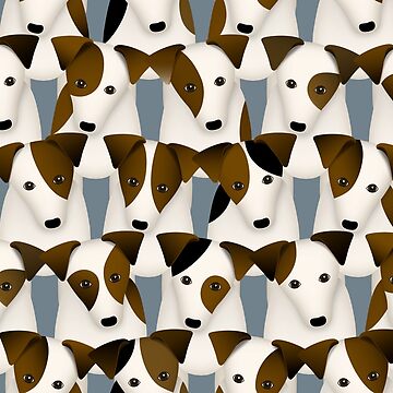 Artwork thumbnail, Lots of Jack Russells funny dogs pattern by katzdzynes
