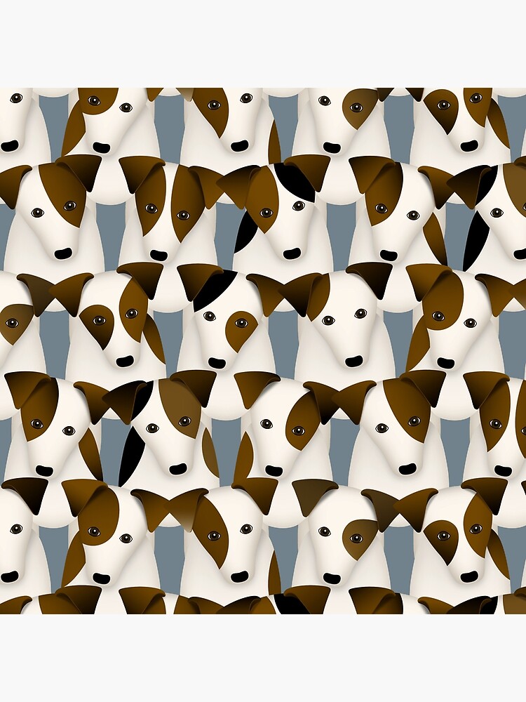 Thumbnail 2 of 2, Tote Bag, Lots of Jack Russells funny dogs pattern designed and sold by katzdzynes.