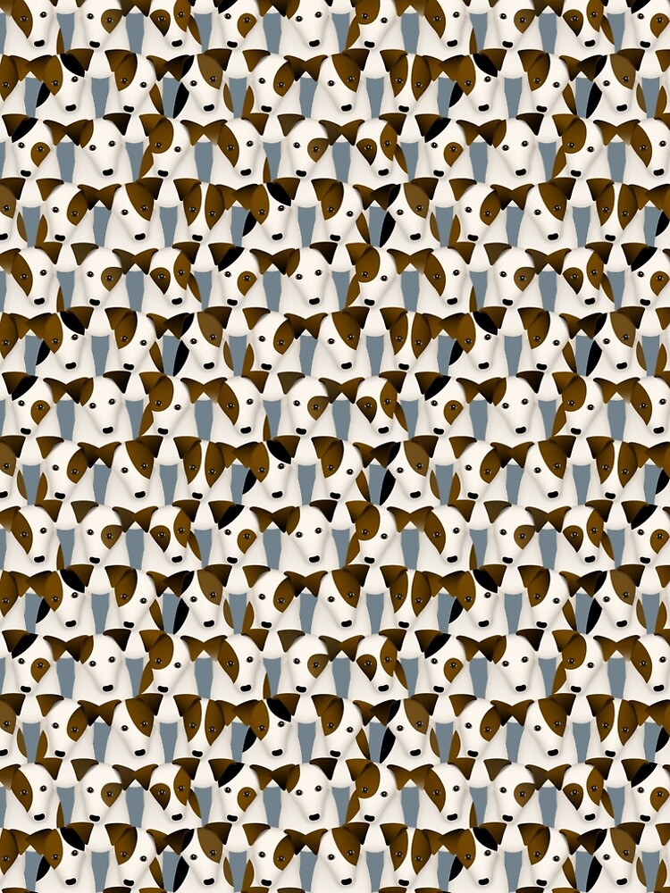 Thumbnail 4 of 4, A-Line Dress, Lots of Jack Russells funny dogs pattern designed and sold by katzdzynes.