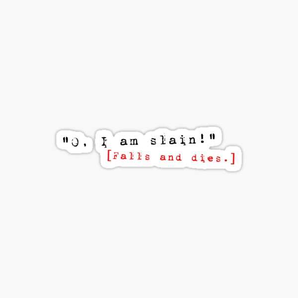 Stick Figure Shakespeare: Polonius is Slain! (Hamlet) Sticker