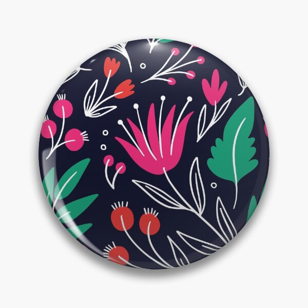Item preview, Dark Background Floral Pattern designed and sold by gooddesignart.
