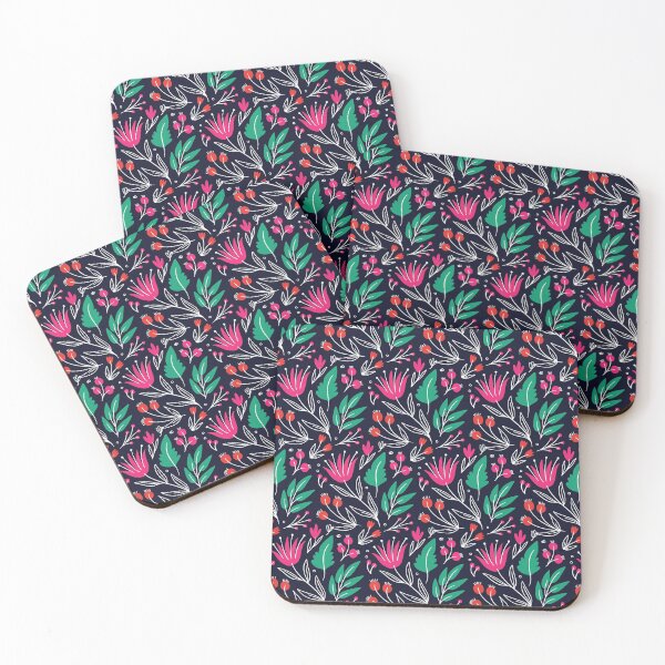 Item preview, Dark Background Floral Pattern designed and sold by gooddesignart.