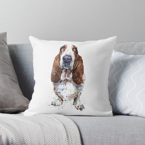 Basset hound outlet pillow