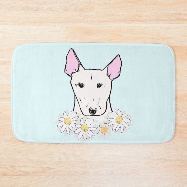 Item preview, Bull terrier with flowers,  designed and sold by NinaBetterNot.