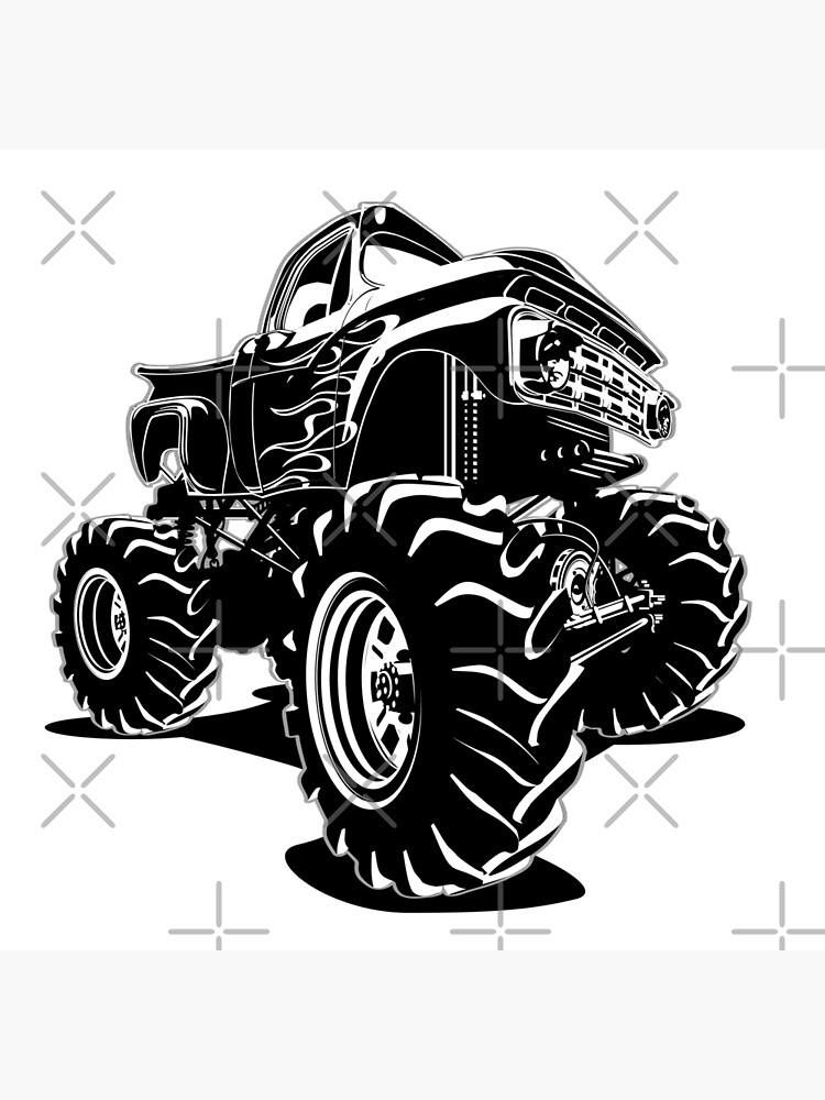 Cartoon Monster Truck, Vectors