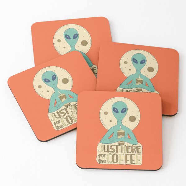 Item preview, Cool Alien Drinking Coffee designed and sold by GrimButterfly.