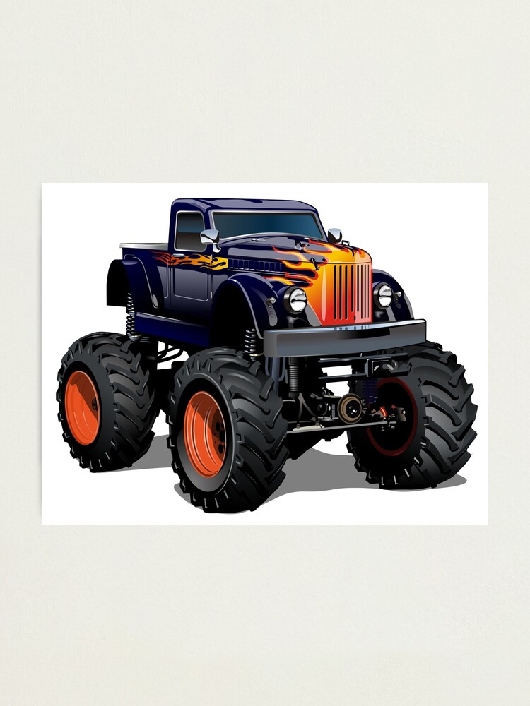 Cartoon Monster Tow Truck Photographic Print for Sale by Mechanick