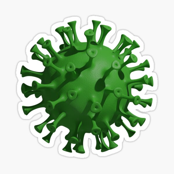 3D Model of a Virus Sticker