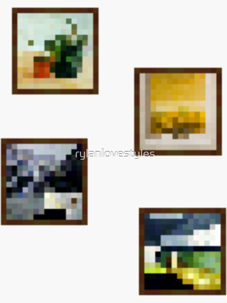 "Minecraft painting mini" Sticker for Sale by rylanlovestyles Redbubble