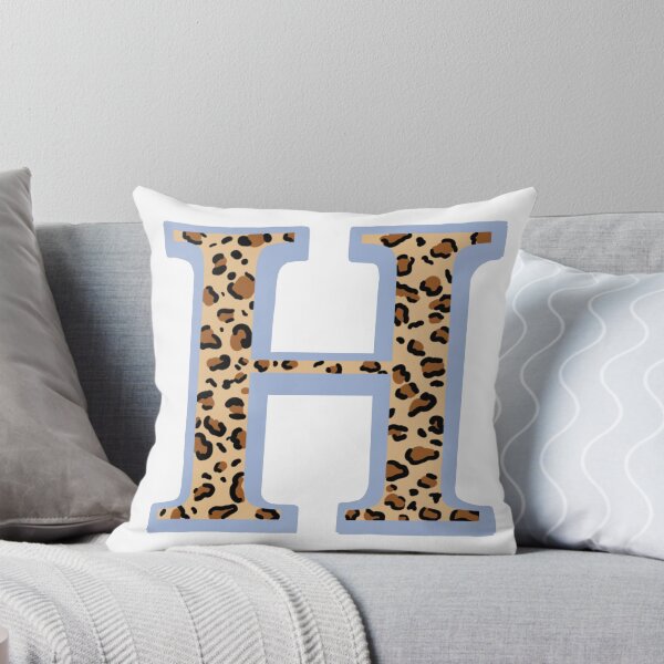 Item preview, H in cheetah print and blue designed and sold by hannahmossss.