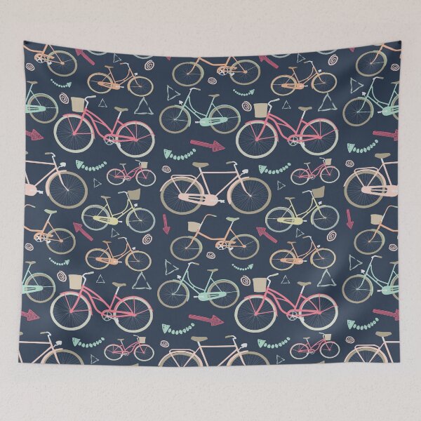 Item preview, Fun Retro Bicycle Pattern designed and sold by SharksOnShore.
