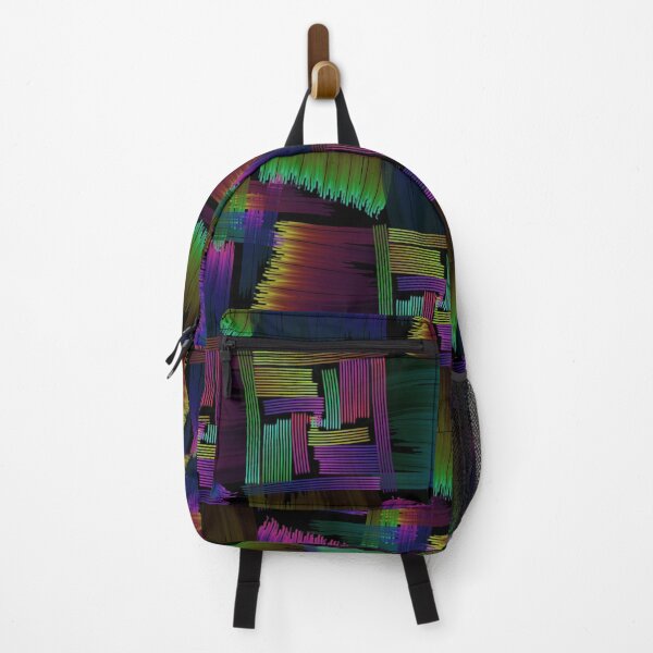 Item preview, Patrón de arco iris oscuro cuadrado designed and sold by weavernap.