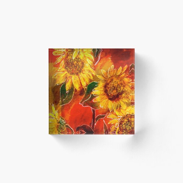 Sunflowers..... Acrylic Block