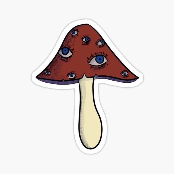 "Weirdcore Eye Mushroom" Sticker by lapis-arts | Redbubble
