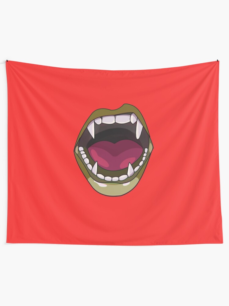 Schlangenzahne Schlangenmund Wandbehang Von Ziphgames Redbubble