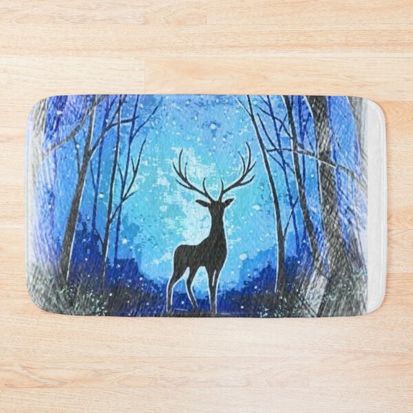 Item preview, Birch forest with deer in sillhoute designed and sold by Sonia dutta_art.