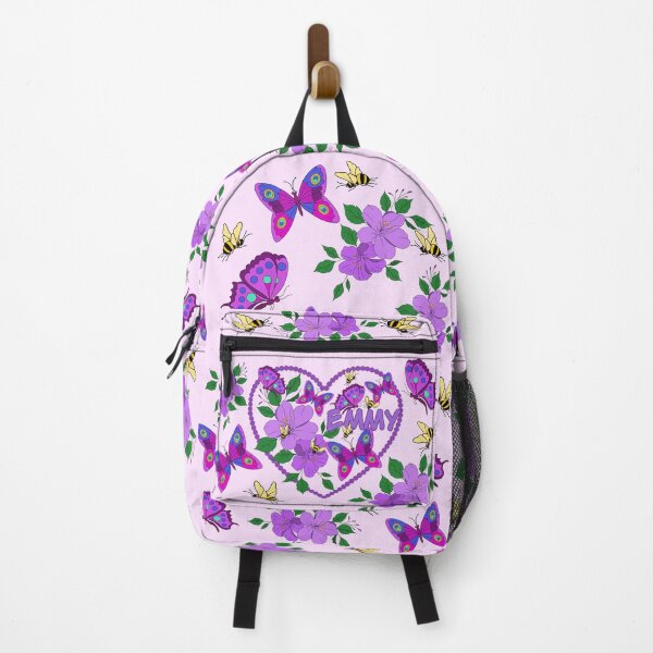 Item preview, Heart Flowers and Butterflies design with a personalized name - Emmy designed and sold by ZanyPaintbrush.