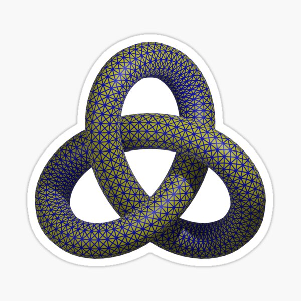 Trefoil knot Sticker