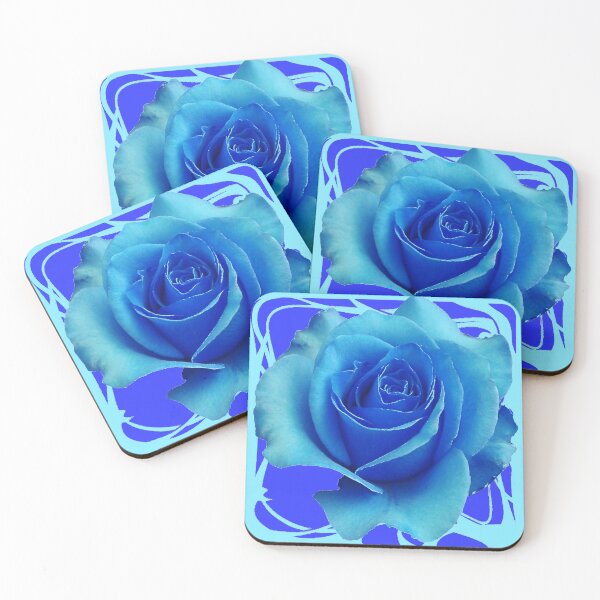 Artikelvorschau, BLAUES ROSENMUSTER ART entworfen und verkauft von sharlesart.