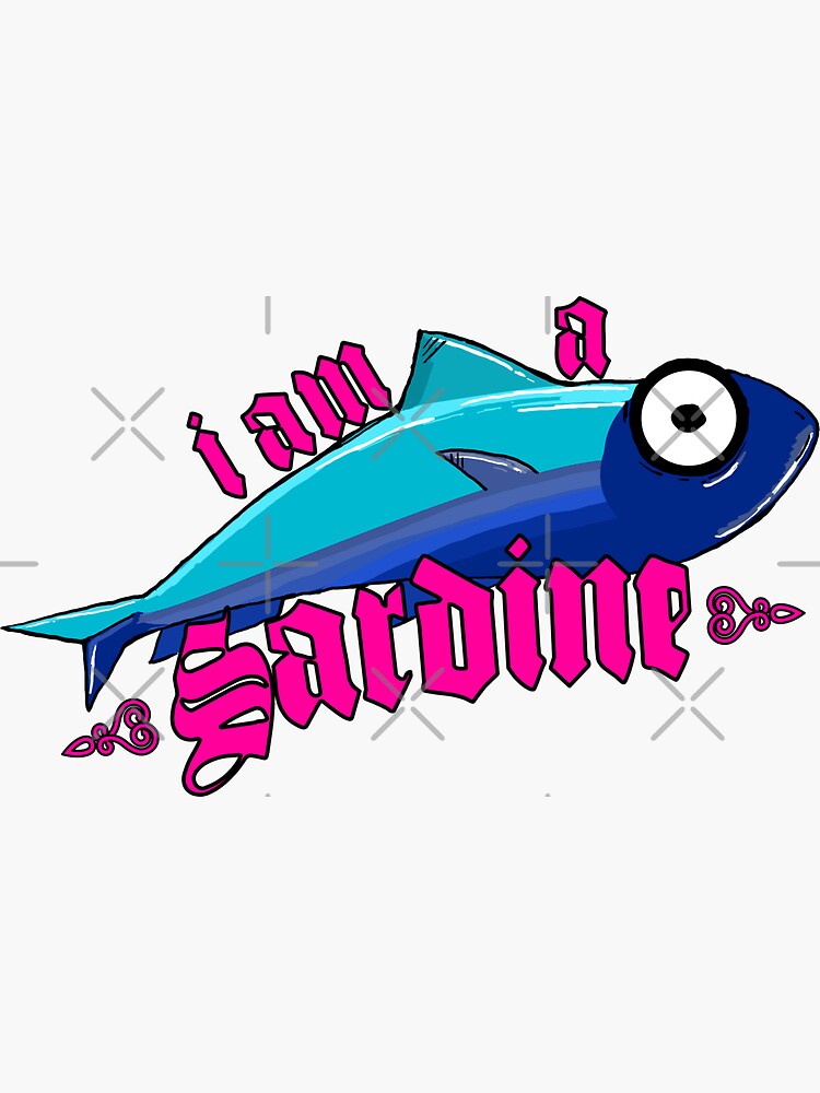 "Sardine I am a Sardine Italy La Sardine Movement" Sticker by