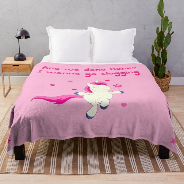 Item preview, I wanna go clogging dance unicorn pink designed and sold by GrammarDance.