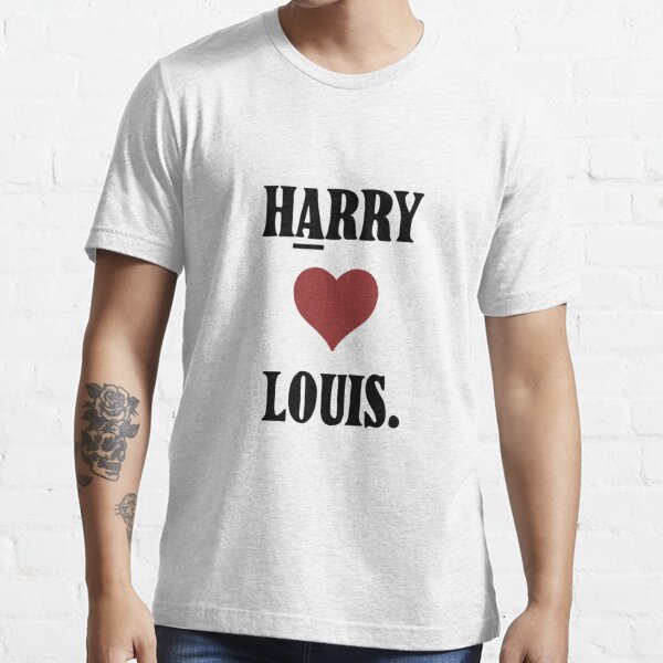 harry wearing harry loves louis shirt