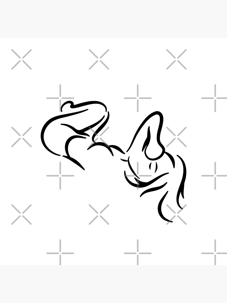 Sleepy Lady Minimalist Line Drawing by RyanDraws