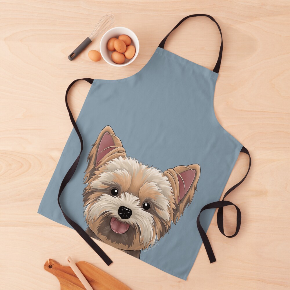 Peeking Yorkie Apron