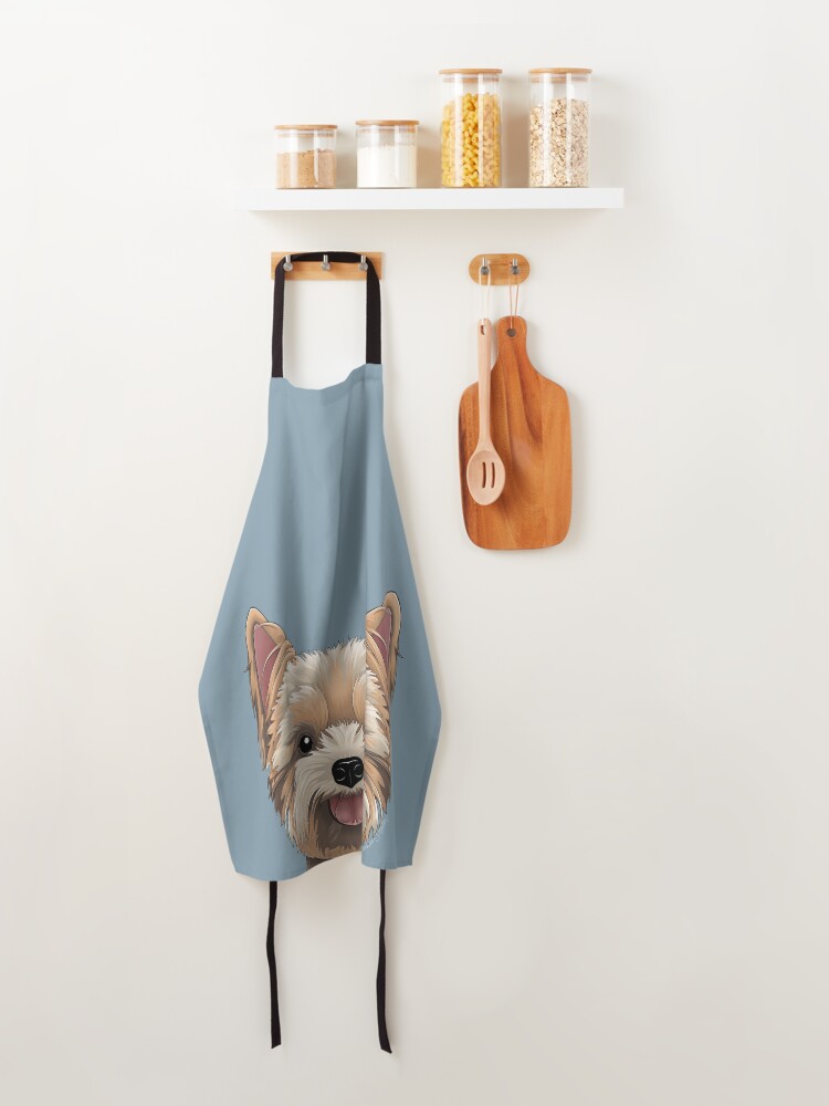 Alternate view of Peeking Yorkie Apron